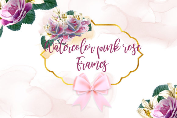 Download Watercolor Pink Rose Frame Clipart - Rose frame clipart Collection