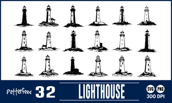 Download Lighthouse Svg Png Silhouette Cut Bundle - Premium Resources