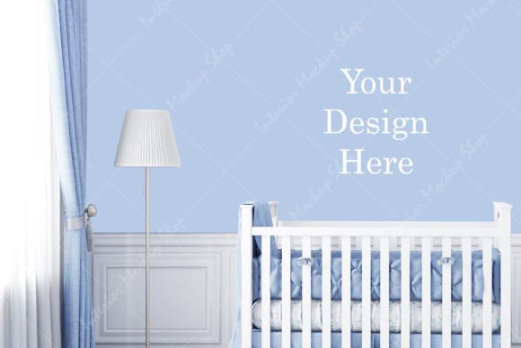 Download Blank Wall Kids Room Mockup - 1210 - Room mockup Collection