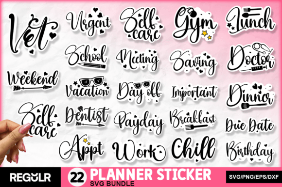 Download Planner Stickers SVG Bundle - Premium Resources