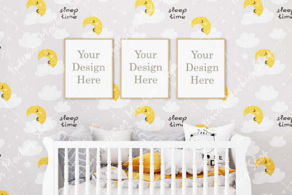 Download Frame Mockup, Nursery Room Mockup - 606 - Room mockup Collection