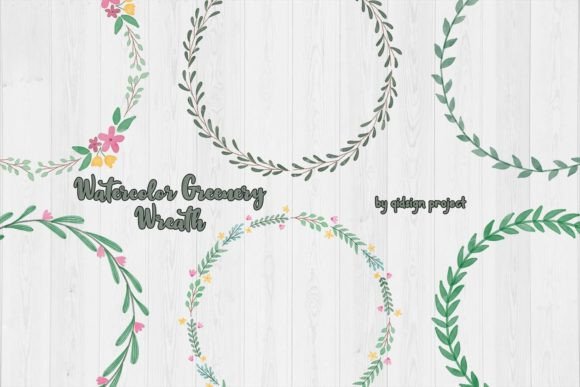 Download Watercolor Greenery Wreath - Watercolor greenery wreath Collection